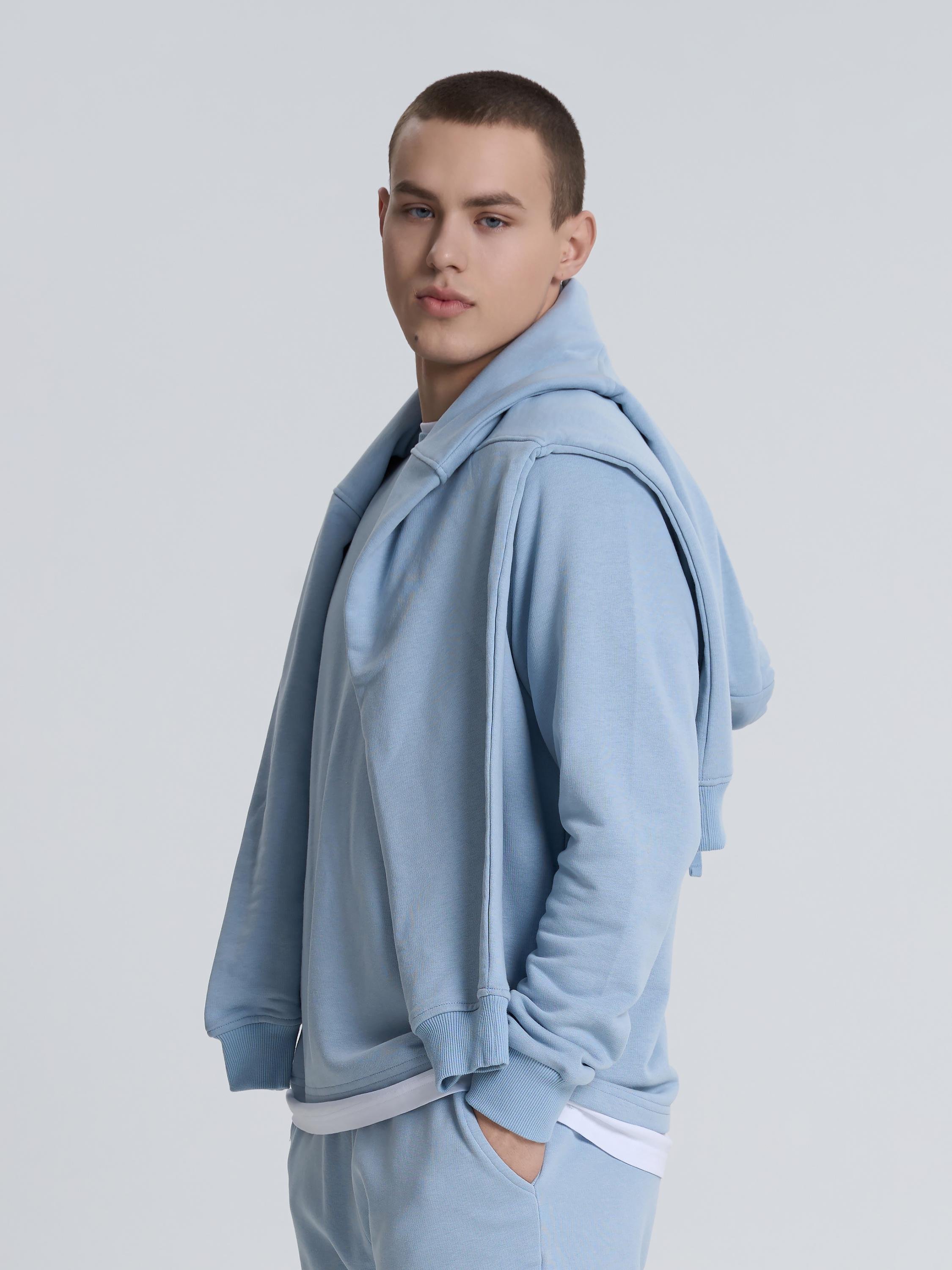 Худи мужской ROZA 231118 XS Серо-голубой (4824005723445) - фото 8 Худи мужской ROZA 231118 XS Серо-голубой (4824005723445) - фото 8