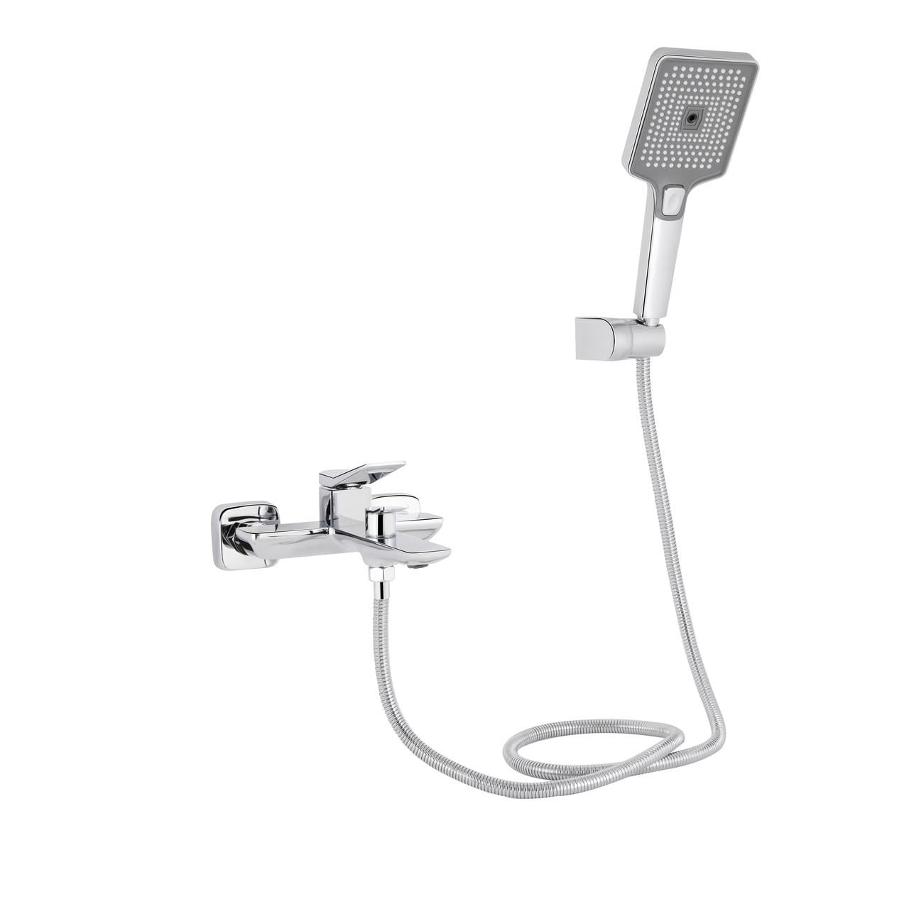 Смеситель для ванной Qtap Presto с душевым гарнитуром QTPRE259CRM45574 Chrome (2553560801)