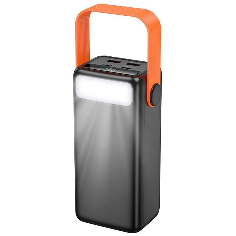 Повербанк 40000 mAh зі швидкою зарядкою Borofone BJ66 з ліхтарем 2USB/Type-C PD/QC 22,5W LED-дисплей Чорний