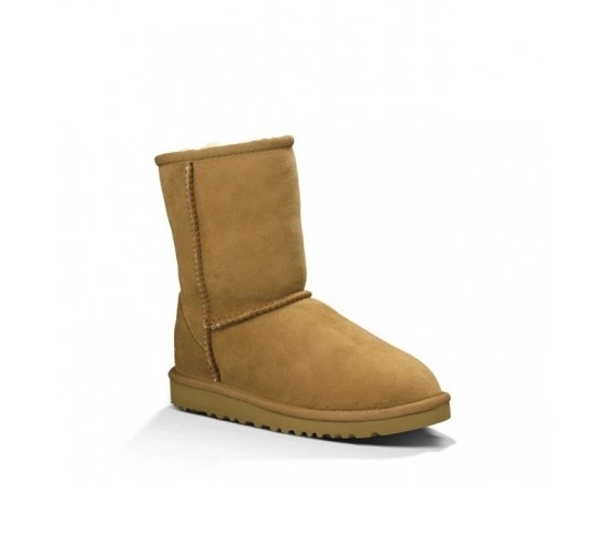 Уггі дитячі для дівчинки замшеві середні UGG Classic Short Kids Chestnut р. 29 Коричневий (28974)