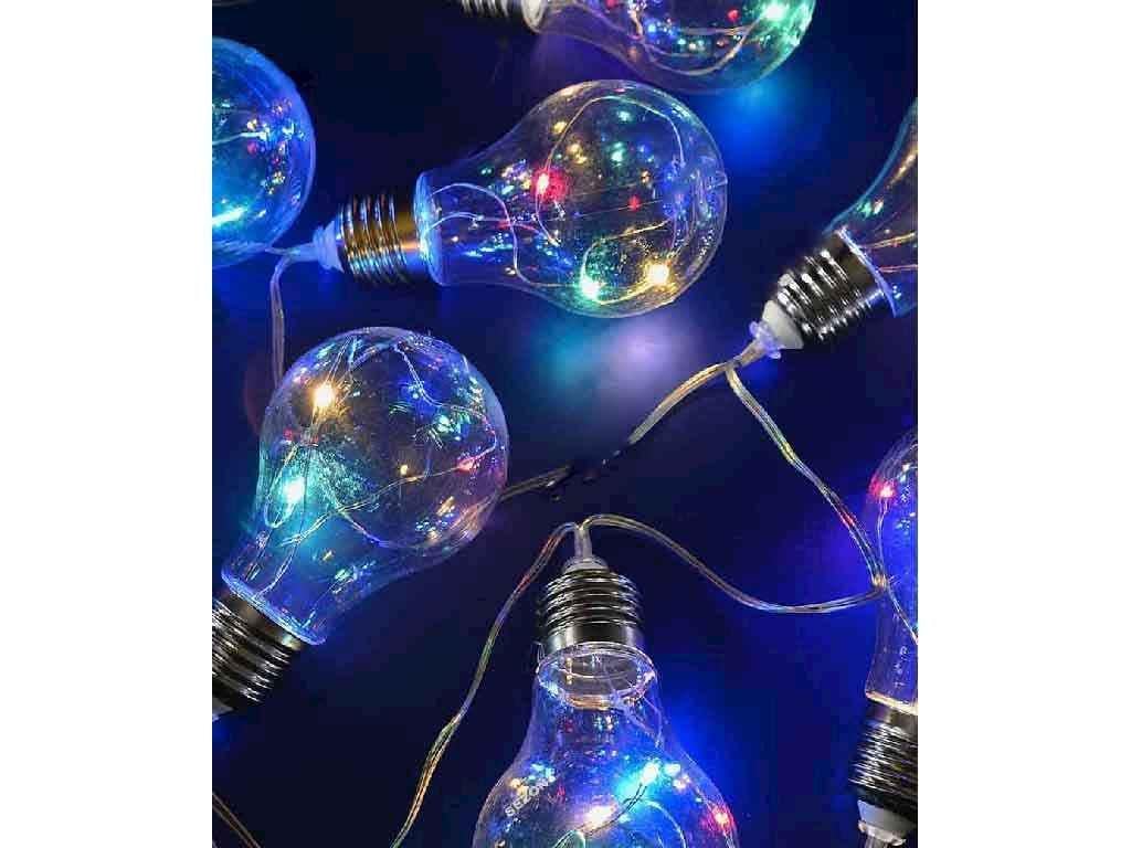 Гирлянда Лампочки 40 мм 20LED 7 м Прозрачный (13641-54)