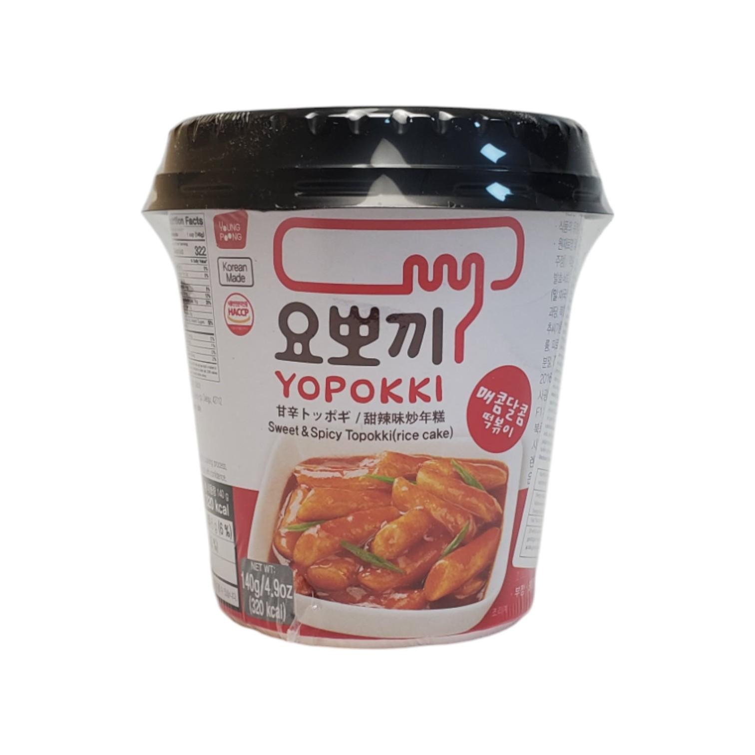 Токпокки сладко-острые Young Poong Yopokki в стакане 140 г (AF9893)
