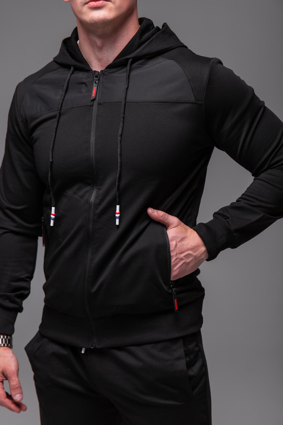 Спортивний костюм чоловічий Elbow трикотажний 3XL Чорний (2375/4) - фото 3