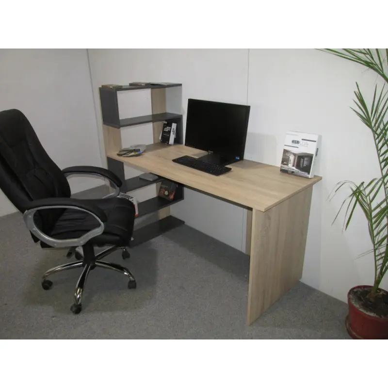 Стол компьютерный Джеко 1416P левый 141,6х60х122,4 см Нимфея Альба (23366119) - фото 4 Стол компьютерный Джеко 1416P левый 141,6х60х122,4 см Нимфея Альба (23366119) - фото 4