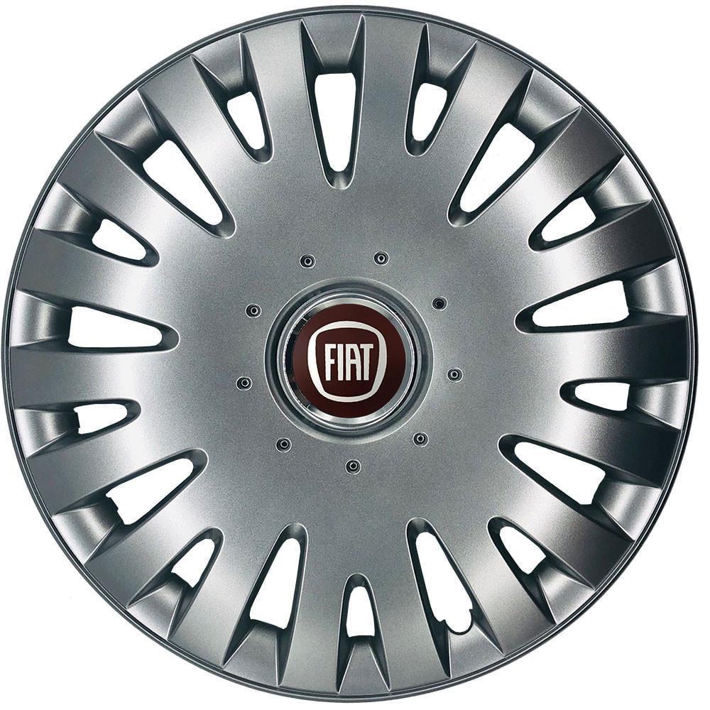 Колпаки SJS с логотипом Fiat 403 R16 4 шт. Серебряный (31008759)