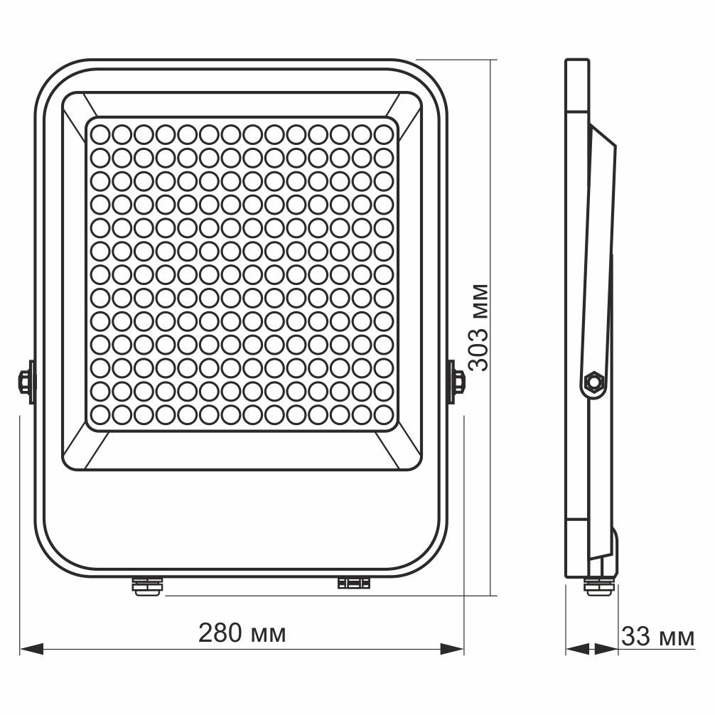 Прожектор LED Videx Premium 150W 5000K - фото 4