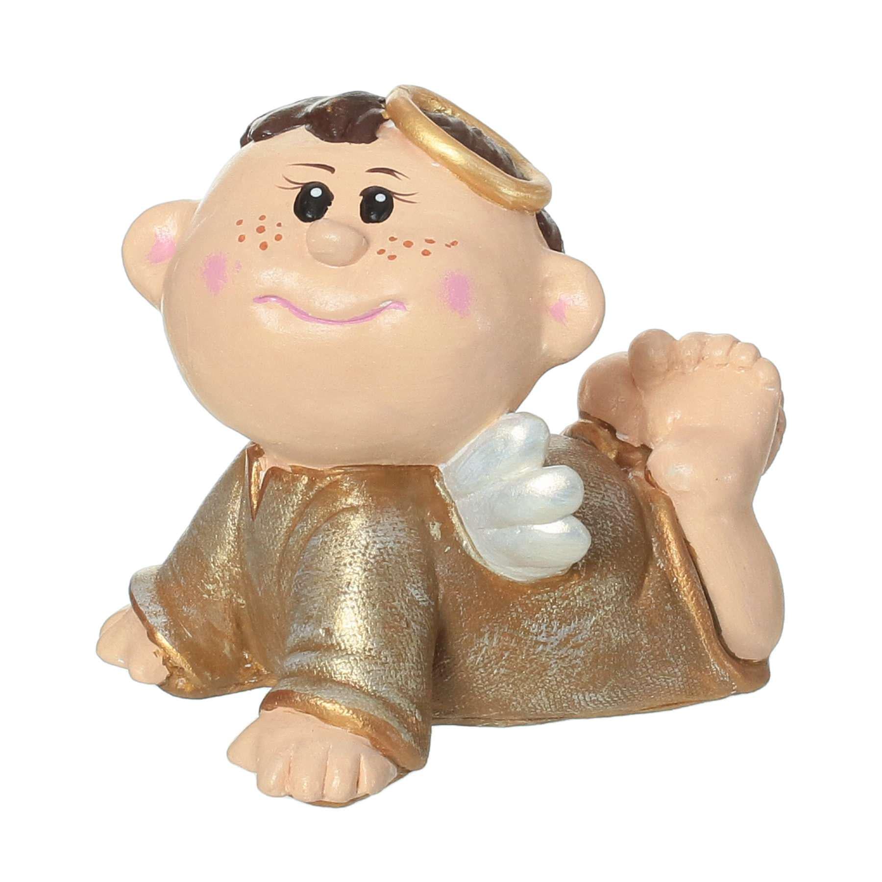 Сувенир декор для дома Ангелочек игривый №2 ручная работа гипс 15 см