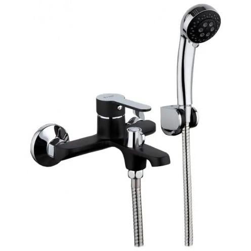 Змішувач для ванни Frap F3242 з душовим гарнітуром Чорний/Хром (2465586818)