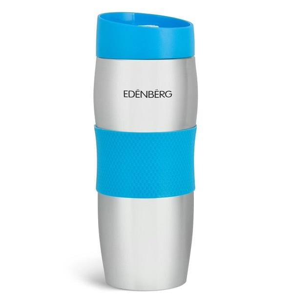 Термокружка Edenberg EB-621 с двойной стенкой и силиконовым держателем 380 мл (EB-621-3)