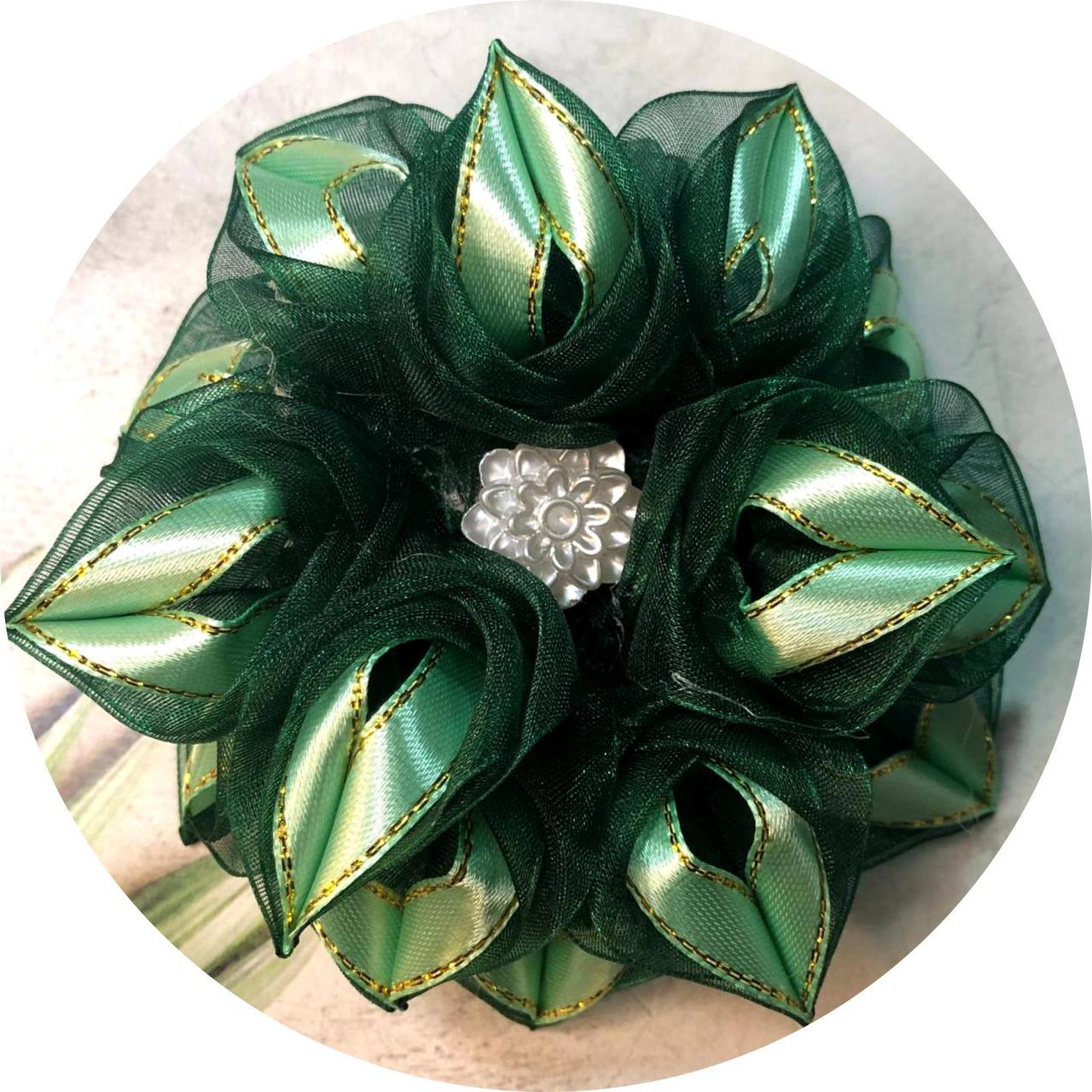 Бантик детский на резинке D12 см Зеленый (10078) Бантик детский на резинке D12 см Зеленый (10078)