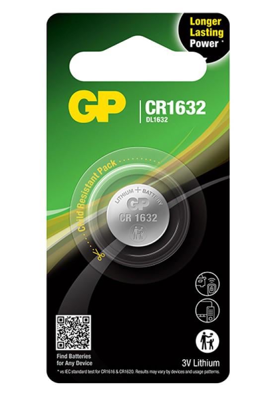 Батарейки GP Batteries CR1632 3v BL 1