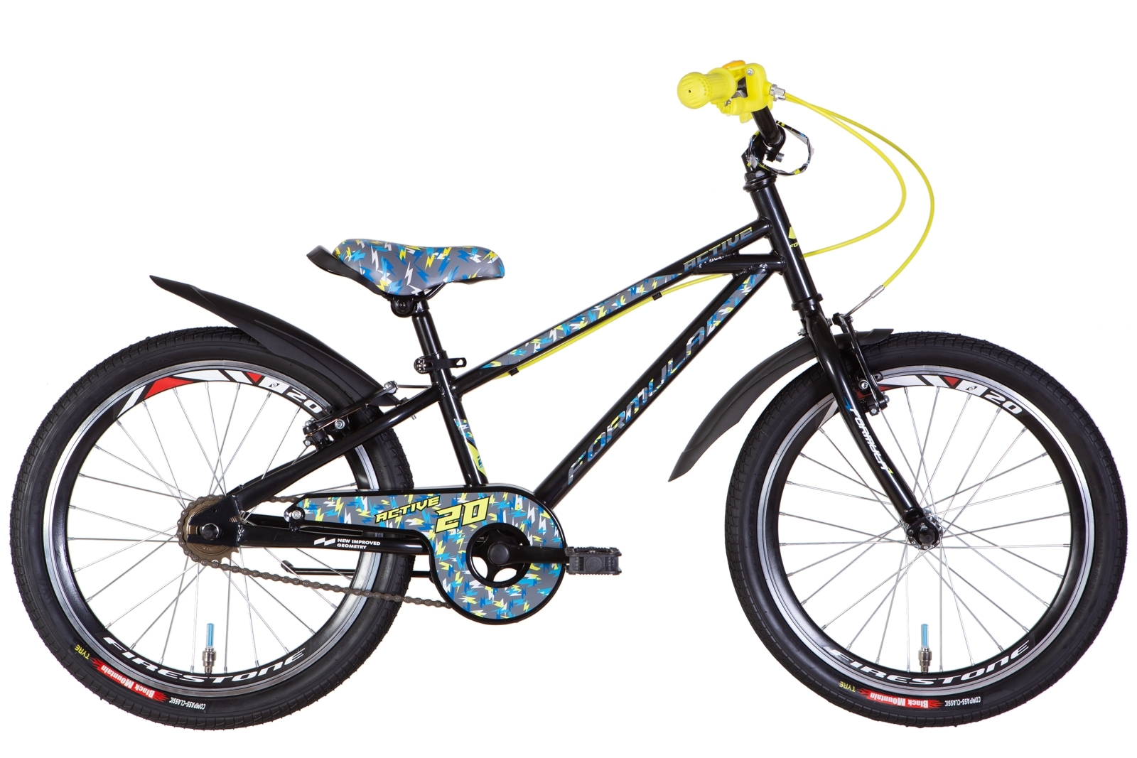 Велосипед дитячий Formula Active ST 20" с крылом Черный
