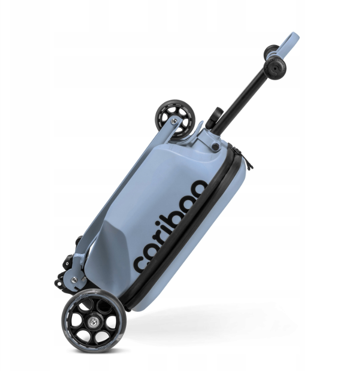 Трехколесный самокат CARIBOO iTRAVEL с детским чемоданом 2в1 Голубой (100851) - фото 3