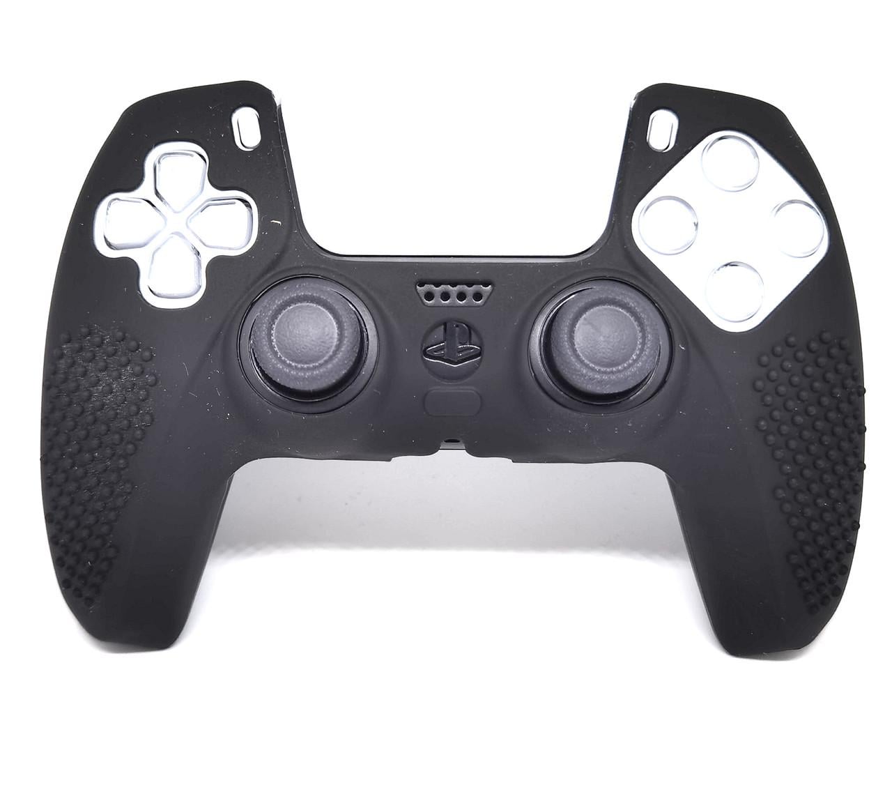 Силиконовый чехол однотонный R-Q 1 для геймпада dualsense PS5 Черный Силиконовый чехол однотонный R-Q 1 для геймпада dualsense PS5 Черный