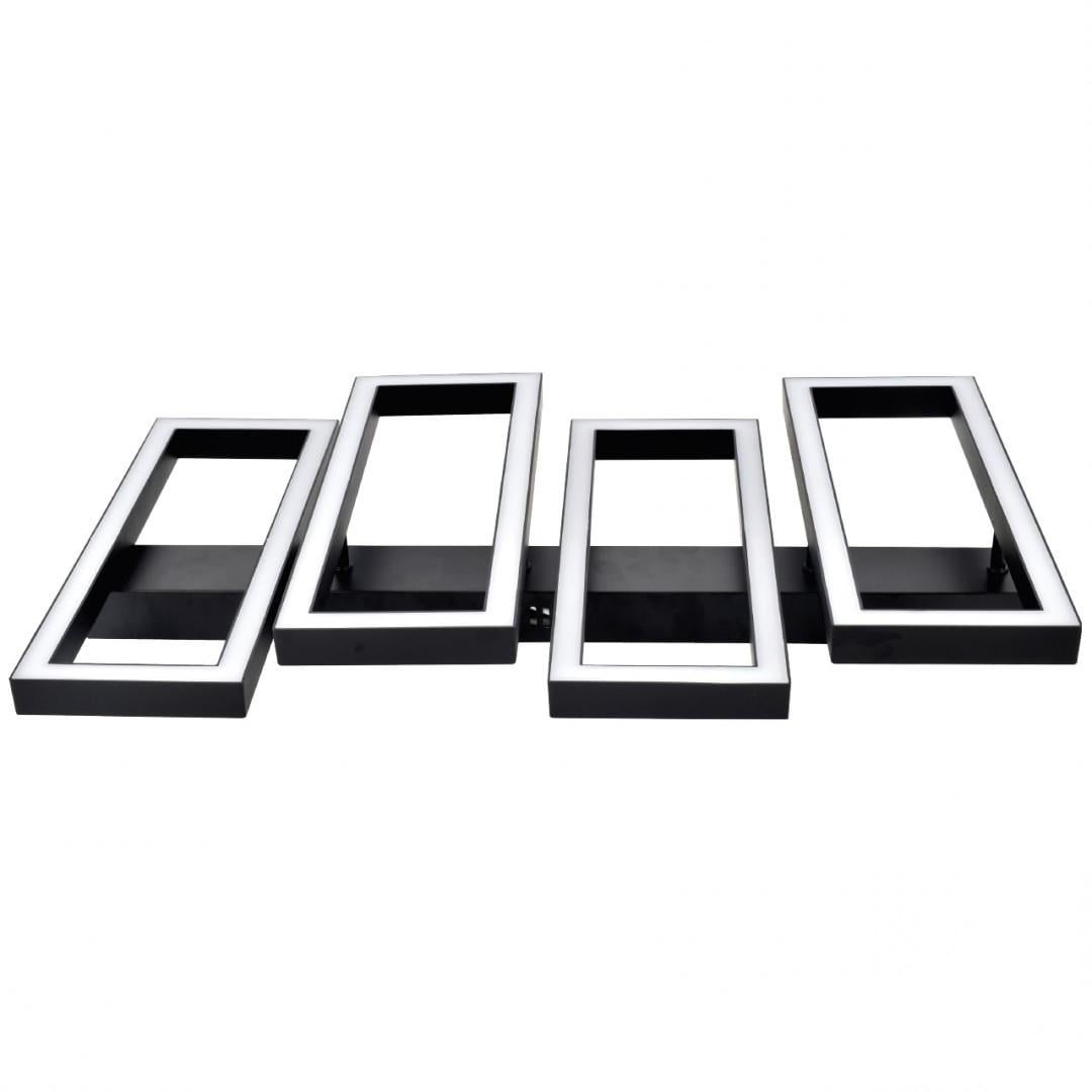 LED-люстра RM-75-BK с пультом ДУ 75 Вт 3000-6000К 300-6000 Lm Черный (V6919120230683)