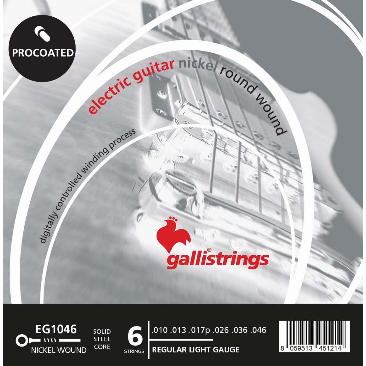 Струни для електрогітари GalliStrings EG1046 Regular Light (21435)