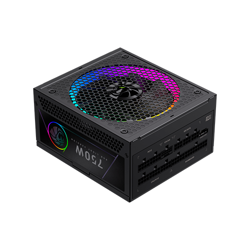 Блок питания GameMax RGB PRO 750G Черный 750W ATX 3.1 модульный 80+ Gold 140 мм вентилятор подсветки RGB для ПК (RGB PRO 750G)