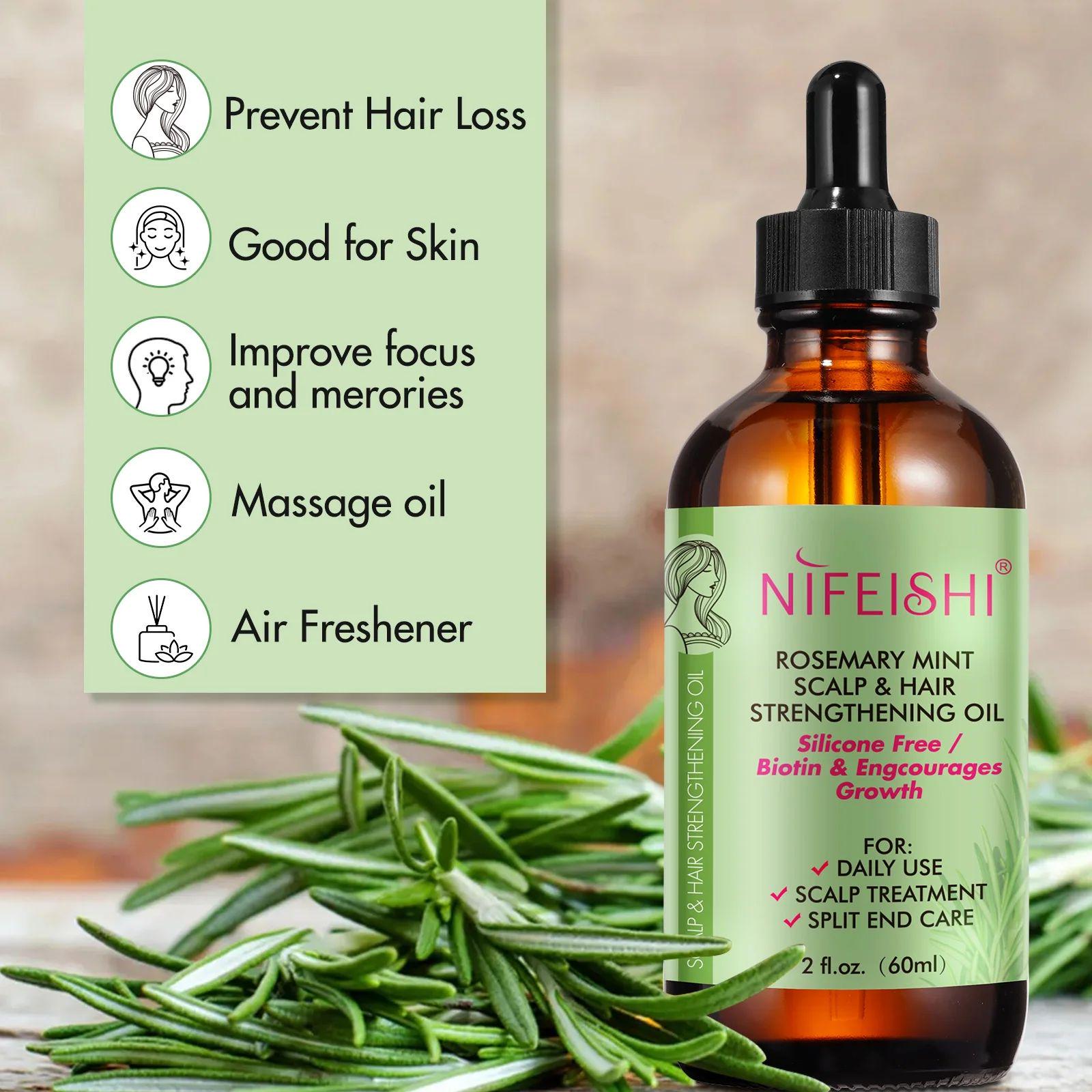 Масло Розмариновое NIFEISHI 100% Natural & Pure Rosemary Essential Oils для роста и питания волос 60 мл - фото 5 Масло Розмариновое NIFEISHI 100% Natural & Pure Rosemary Essential Oils для роста и питания волос 60 мл - фото 5