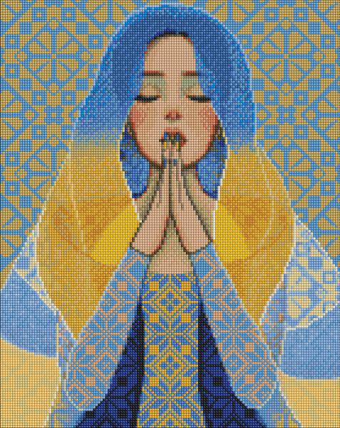 Алмазная мозаика на подрамнике Идейка С мольбой в сердце 40x50 см (Id-AMO7626)