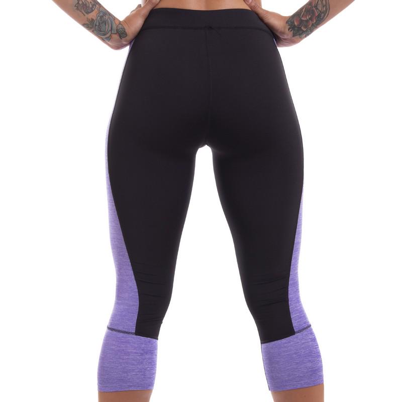 Лосины спортивные женские короткие 3/4 UAR E304 M Черно-фиолетовый (E304_Черный-фиолетовый_M) - фото 6 Лосины спортивные женские короткие 3/4 UAR E304 M Черно-фиолетовый (E304_Черный-фиолетовый_M) - фото 6