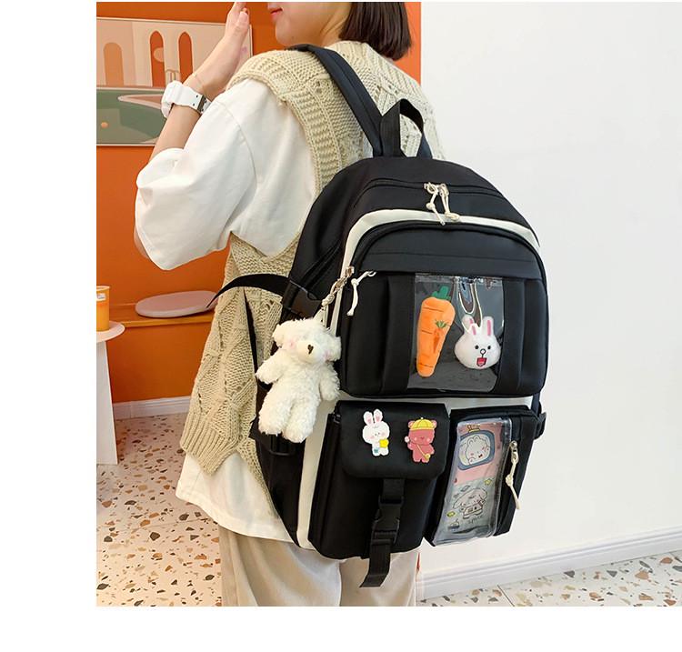 Шкільний рюкзак та сумка/косметичка та пенал для дівчинки Flash Чорний (1177035518) - фото 3 Шкільний рюкзак та сумка/косметичка та пенал для дівчинки Flash Чорний (1177035518) - фото 3