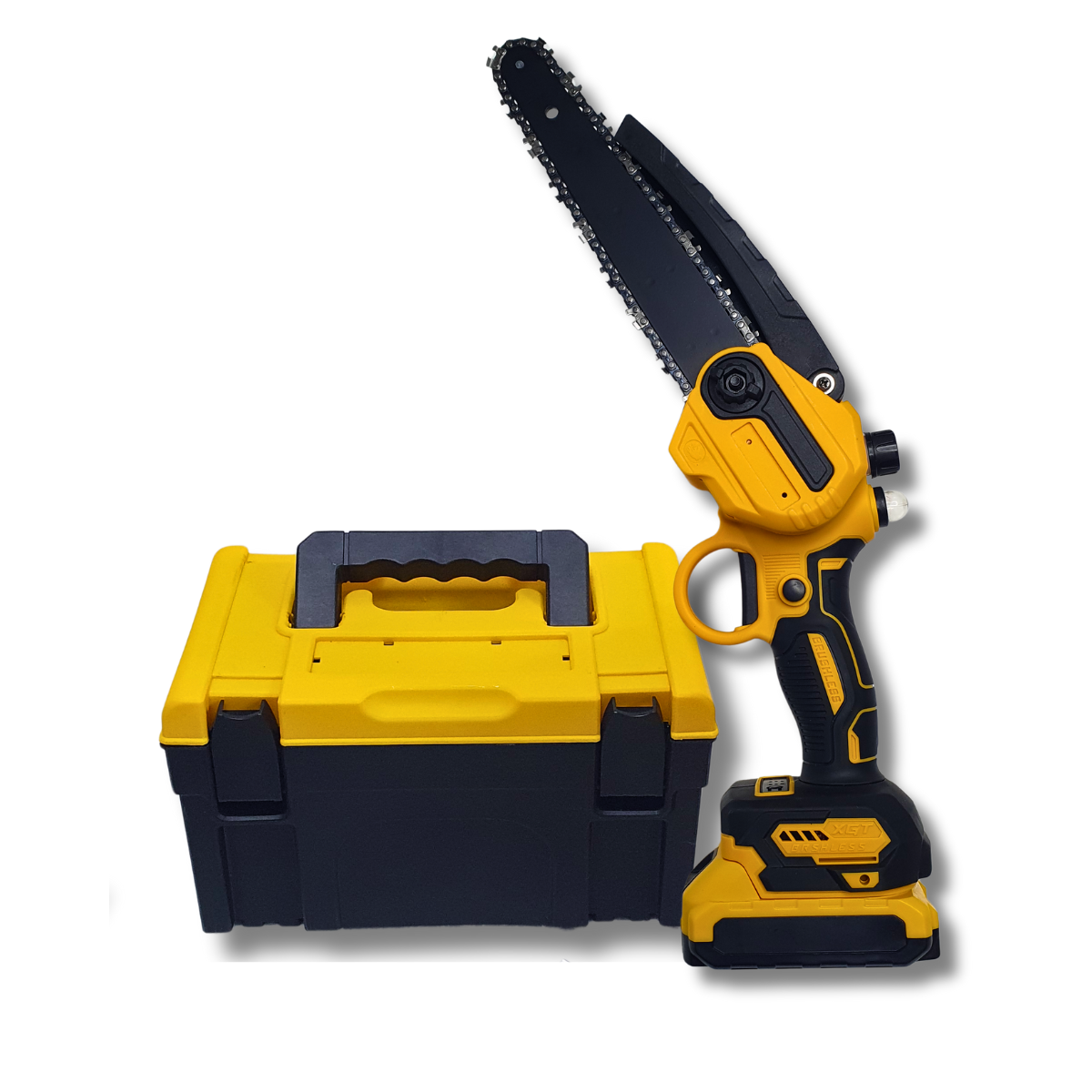 Пила аккумуляторная мини с автоматической смазкой цепи 2 аккумулятора 24V 20 см (4AH -DPR-20) Пила аккумуляторная мини с автоматической смазкой цепи 2 аккумулятора 24V 20 см (4AH -DPR-20)