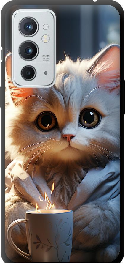 Чехол на OnePlus 9RT White cat (5646b-2520-42517)