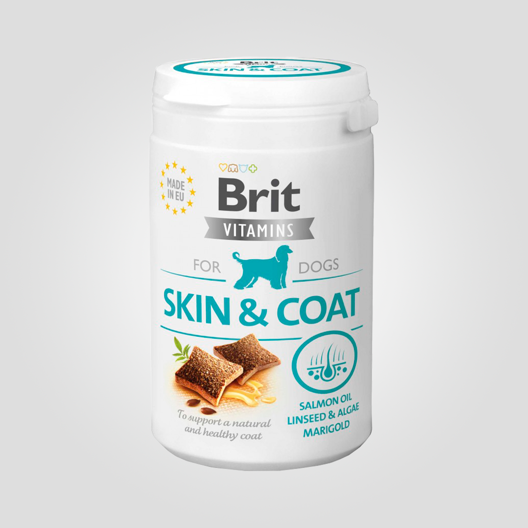 Витамины для собак Brit Vitamins Skin and Coat для кожи и шерсти 150 г (20503486)