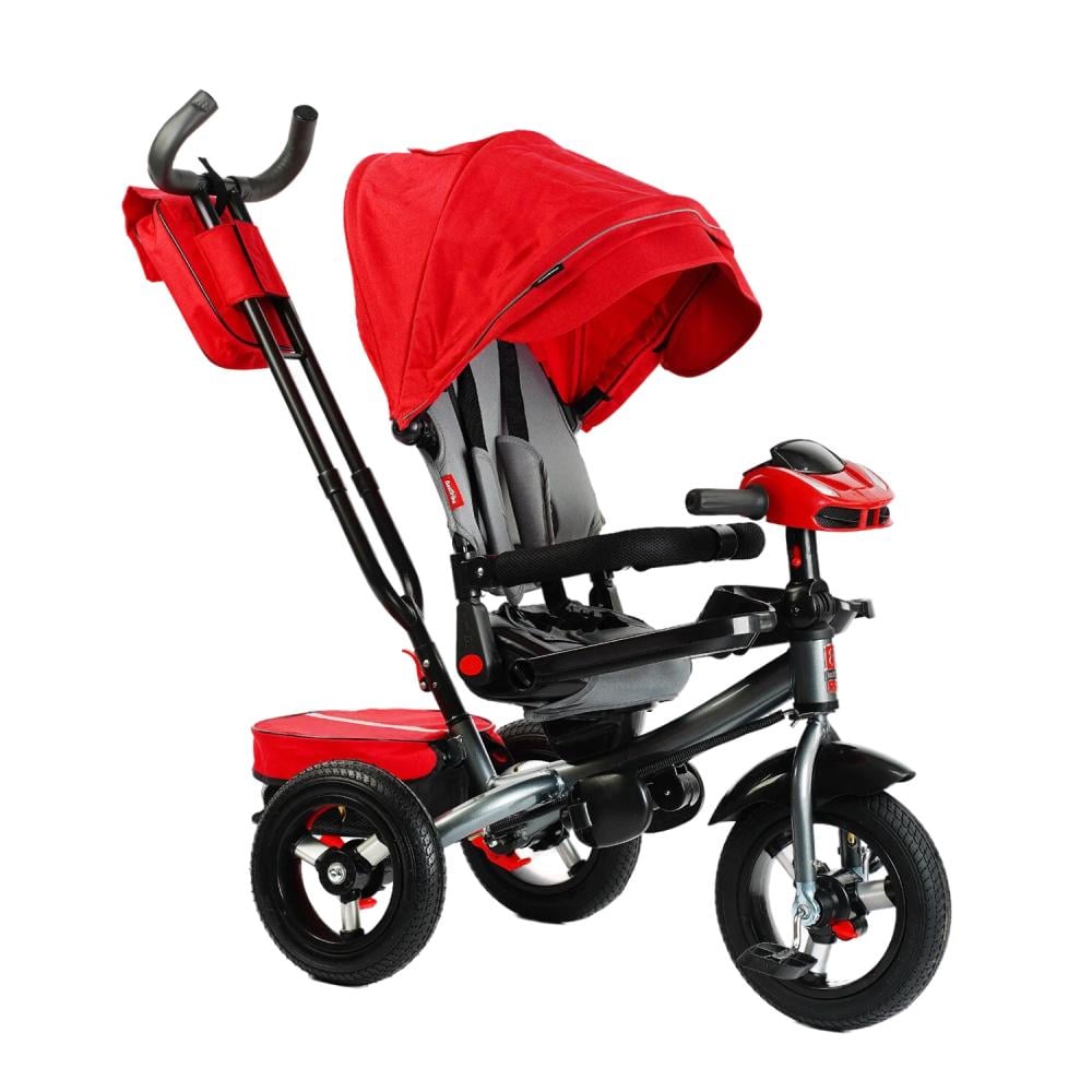 Велосипед 3-х колесный детский Best Trike надувные колеса фара с USB пультом Red (129654)