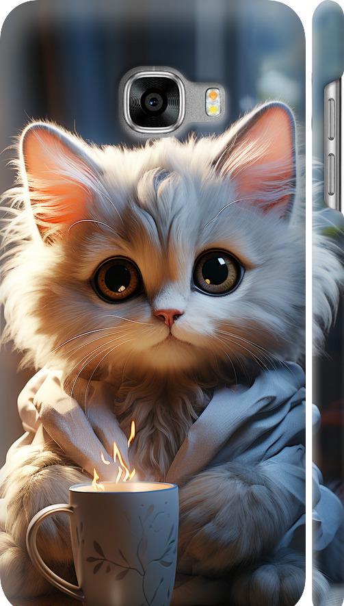 Чехол на Samsung Galaxy C5 C5000 White cat (5646m-301-42517)