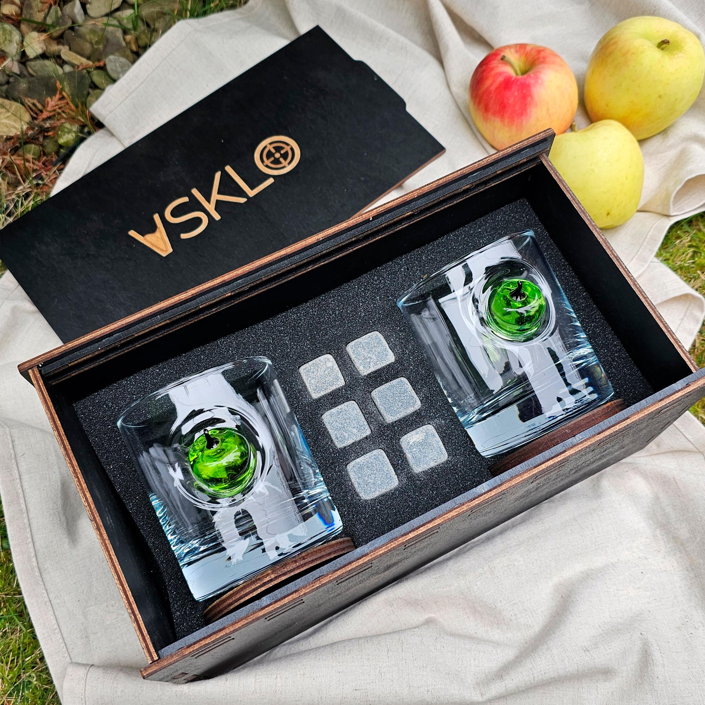 Набор на 2 стакана с яблоками (29734108) - фото 4 Набор на 2 стакана с яблоками (29734108) - фото 4