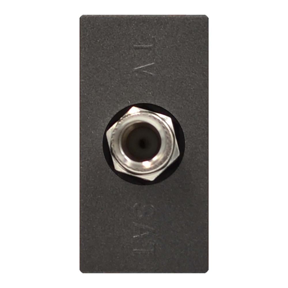 Розетка Zenit TV SAT F-роз'єм 1 модуль Антрацит (2CLA215000N1801)