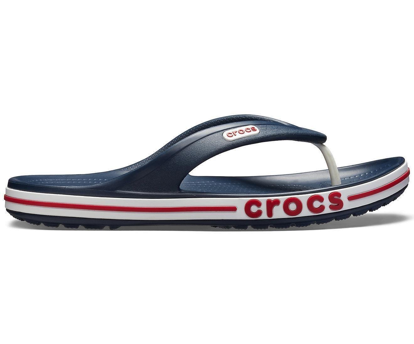 Вьетнамки Crocs Bayaband Flip M8W10 р. 40 26 см Navy/Pepper (205393-M)