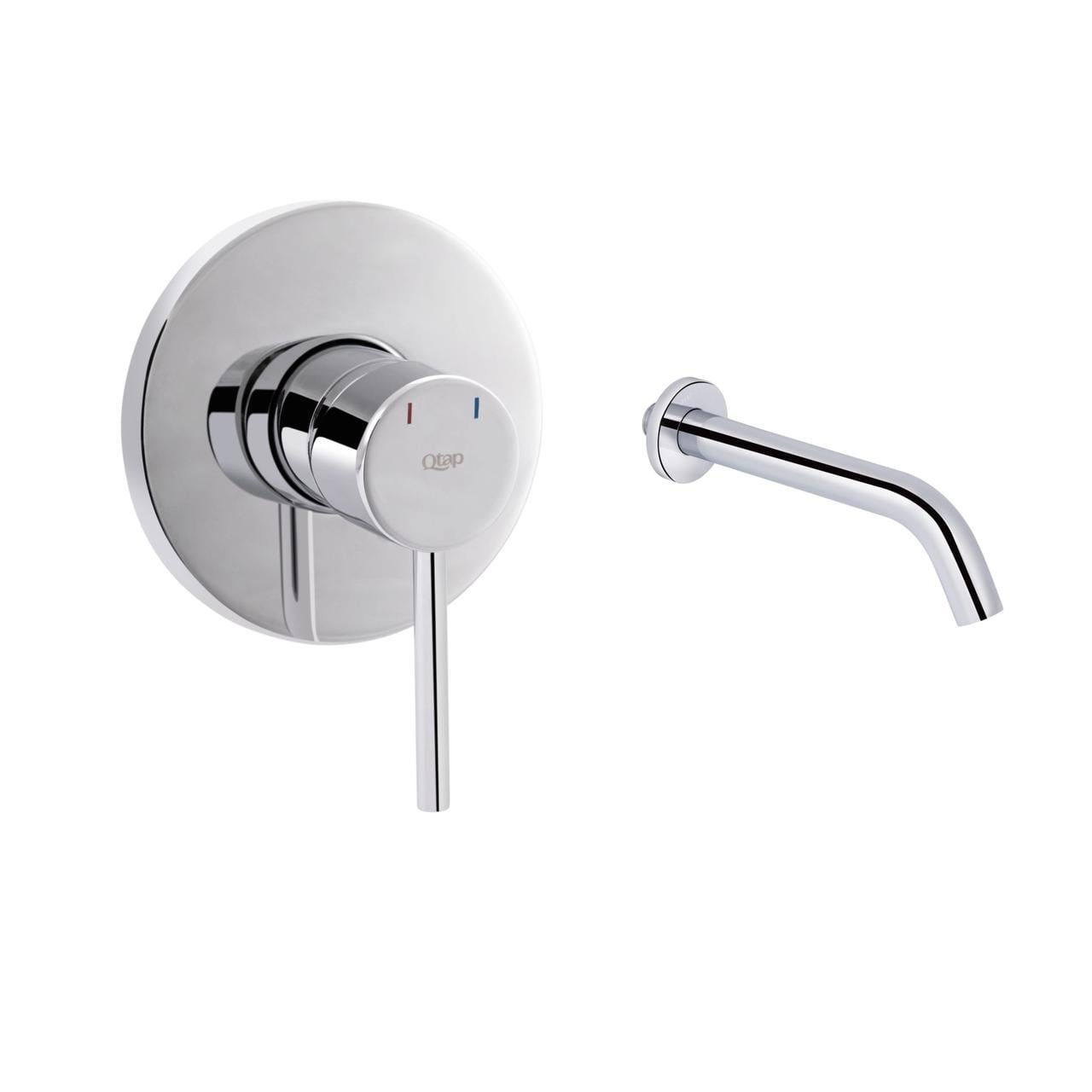 Комплект для умывальника Qtap Spring Chrome смеситель QTSPRCRM 0101/излив QTVYT246CRM45930 (2608671891)