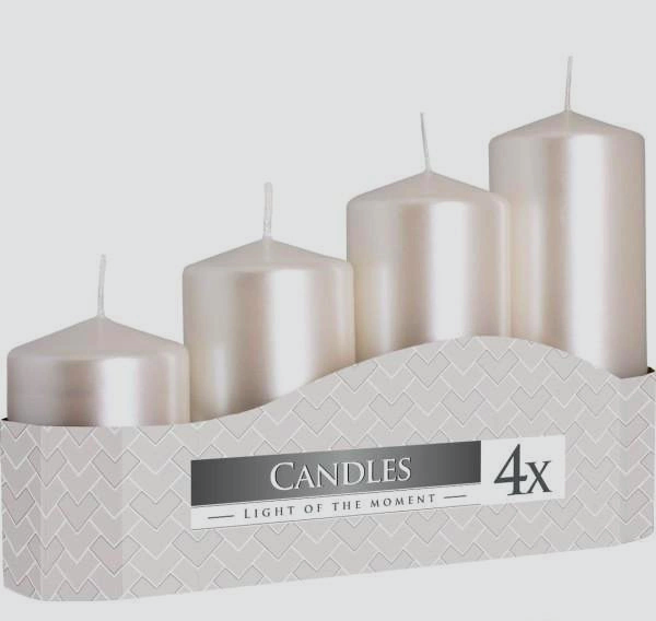 Набор свечей цилиндр 4 шт. Белый перламутр (62-68-sw50/4-190) Набор свечей цилиндр 4 шт. Белый перламутр (62-68-sw50/4-190)