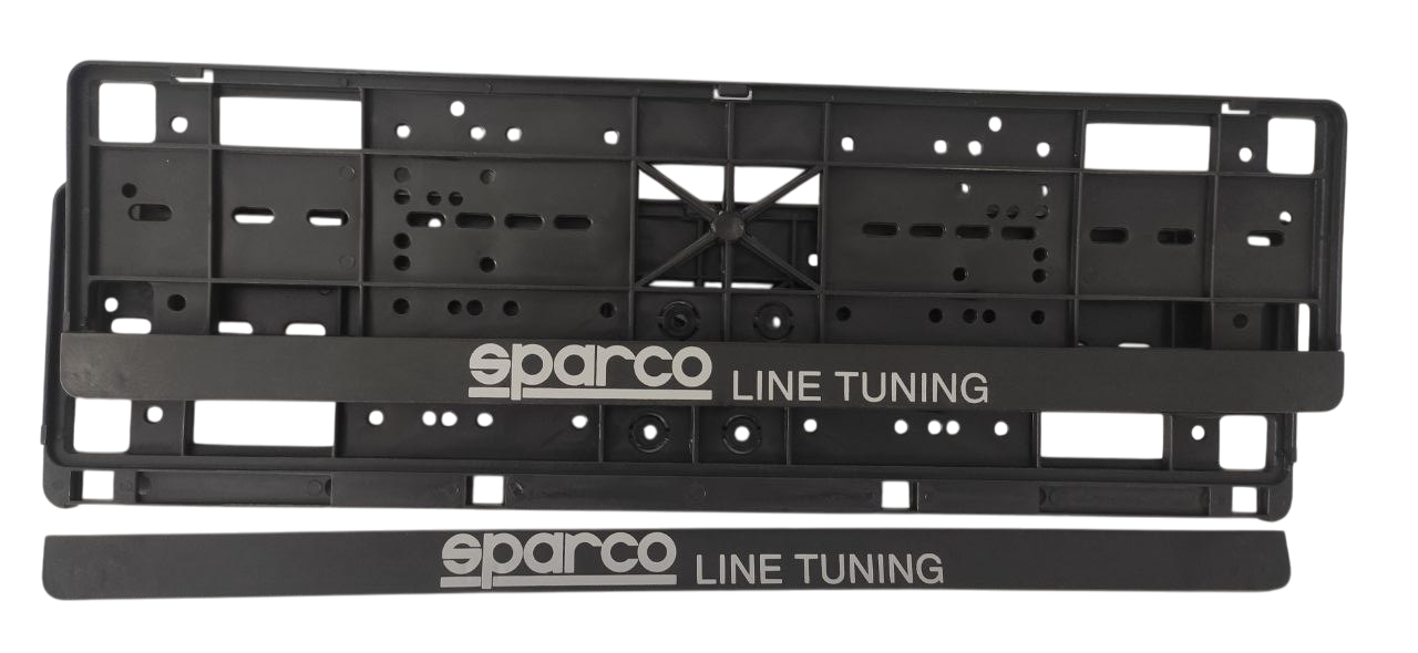 Рамка номерного знака с защелками Книжка с надписью "Sparco" пара (18073)