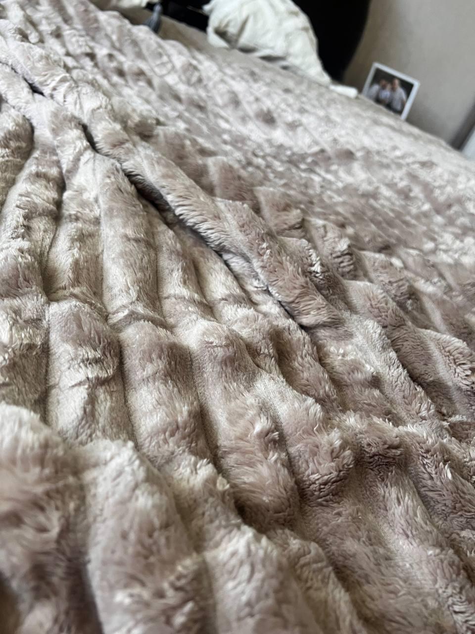 Плед смужка 200х230 см Бежевий (Д-Am-sharp-007-05) - фото 2 Плед смужка 200х230 см Бежевий (Д-Am-sharp-007-05) - фото 2