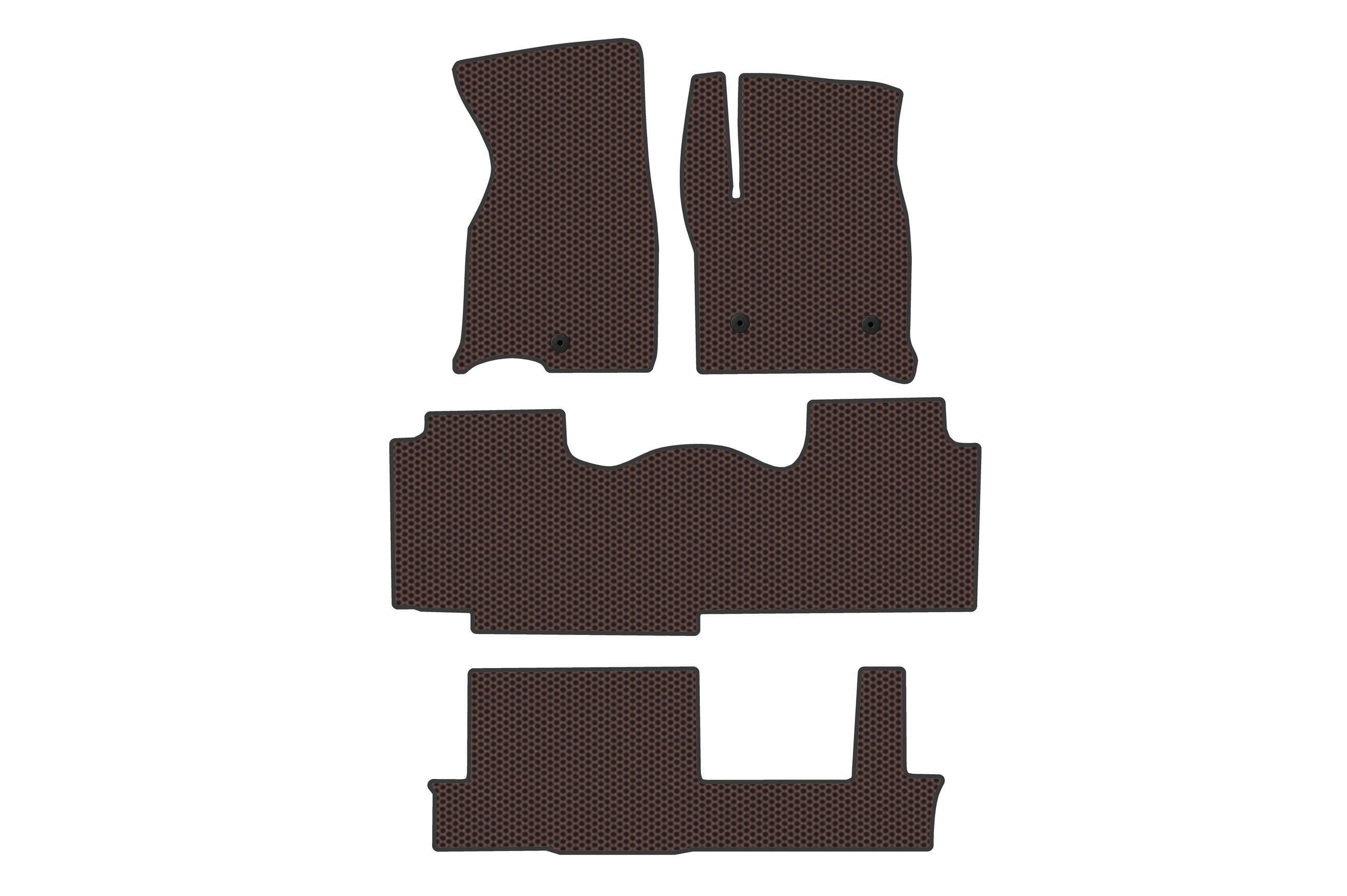 Коврики резиновые Digital Designs Carsuit 3 ряда для Chevrolet Tahoe 2020- г. Коричневый (186014)