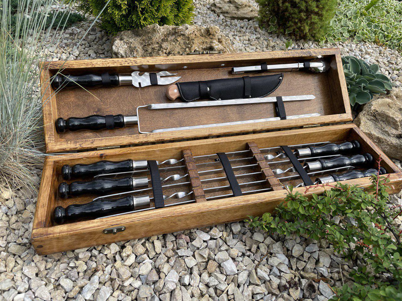 Набор шампуров в кейсе Grill skiff S1