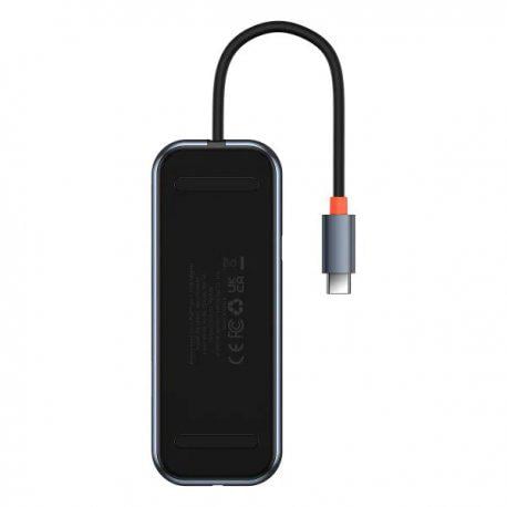 Хаб BASEUS AcmeJoy 5in1 Type-C to 2xUSB3.0/USB2.0/Type-C PDandData Dark Gray (WKJZ010113) - фото 3