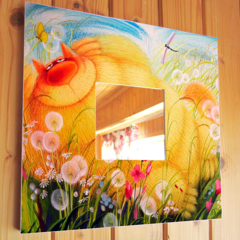 Зеркало декоративное Кот Василий 260х260 мм (M00431) Зеркало декоративное Кот Василий 260х260 мм (M00431)