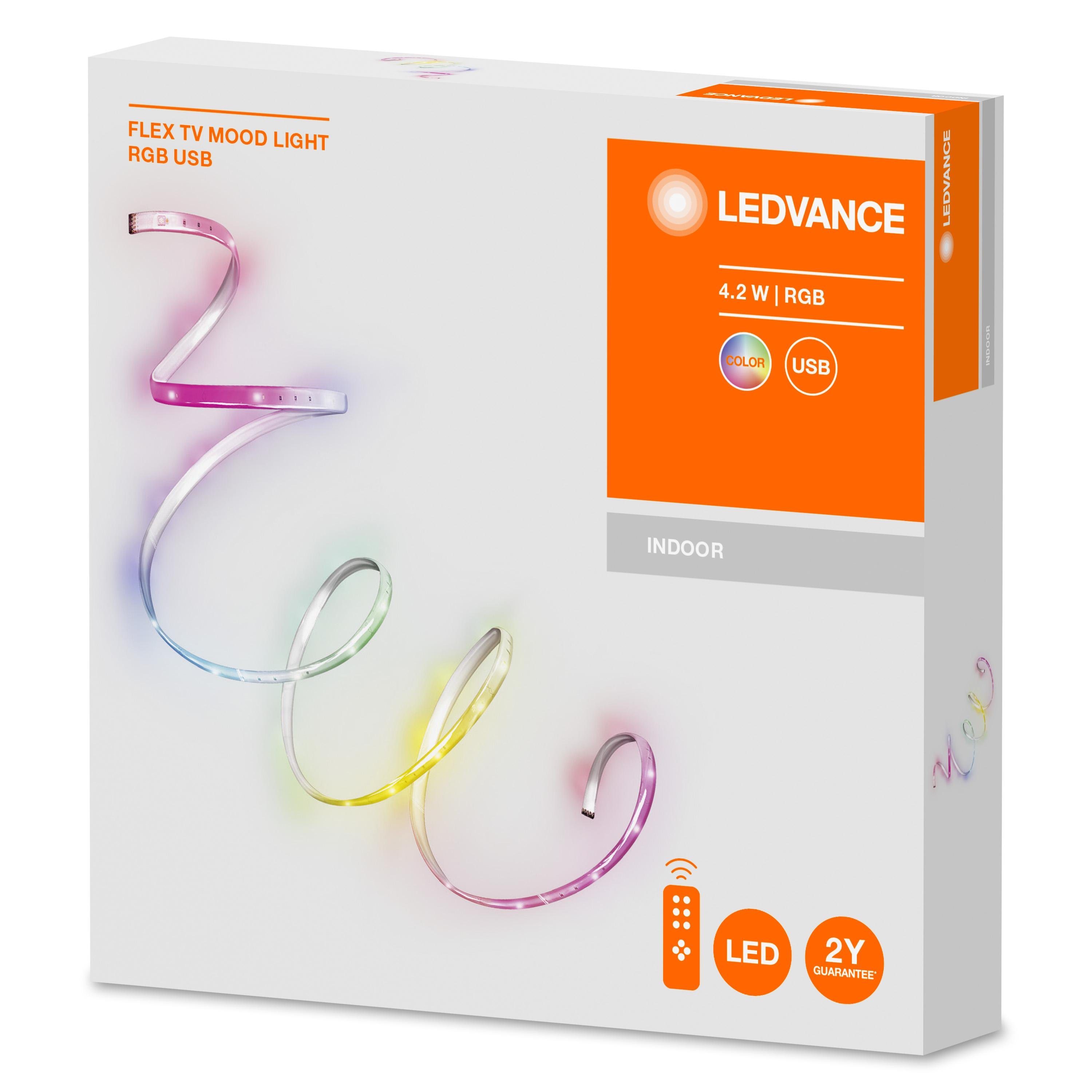 Светодиодная лента Ledvance RGB с пультом и аккумулятором 4,2W 5V IP54 DIM 1500х2,8х10 мм (4058075666917) - фото 3