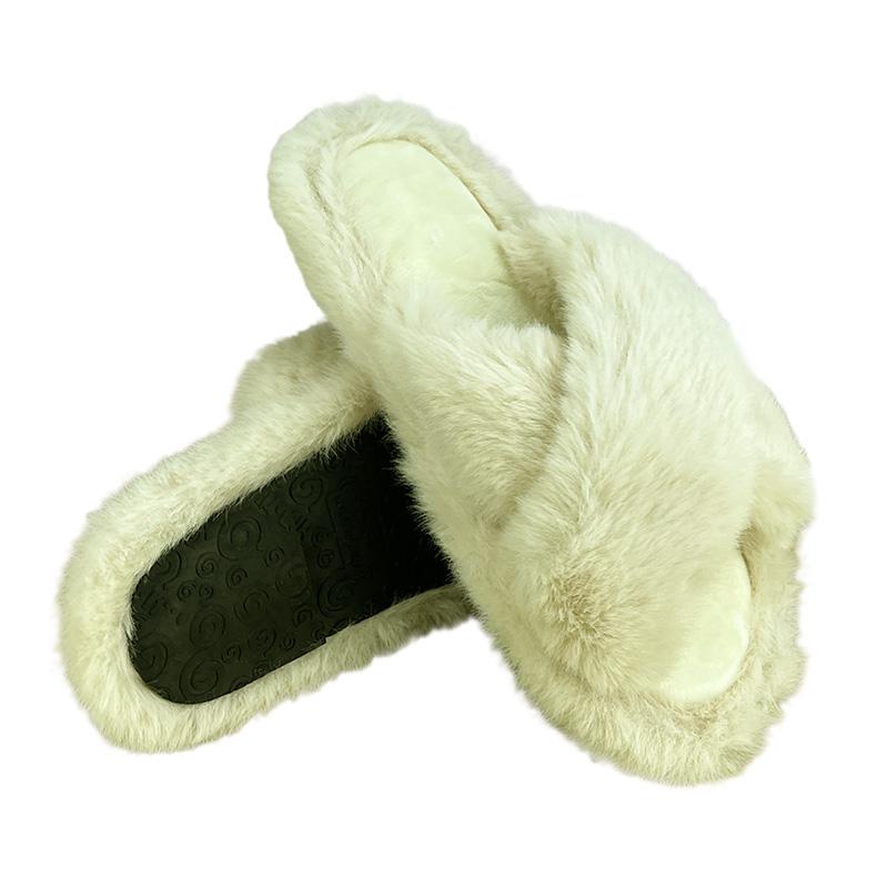 Домашние тапочки женские меховые SANLINE 7475-3 p. 38-39 24,5-25 см Бежевый (66775920)