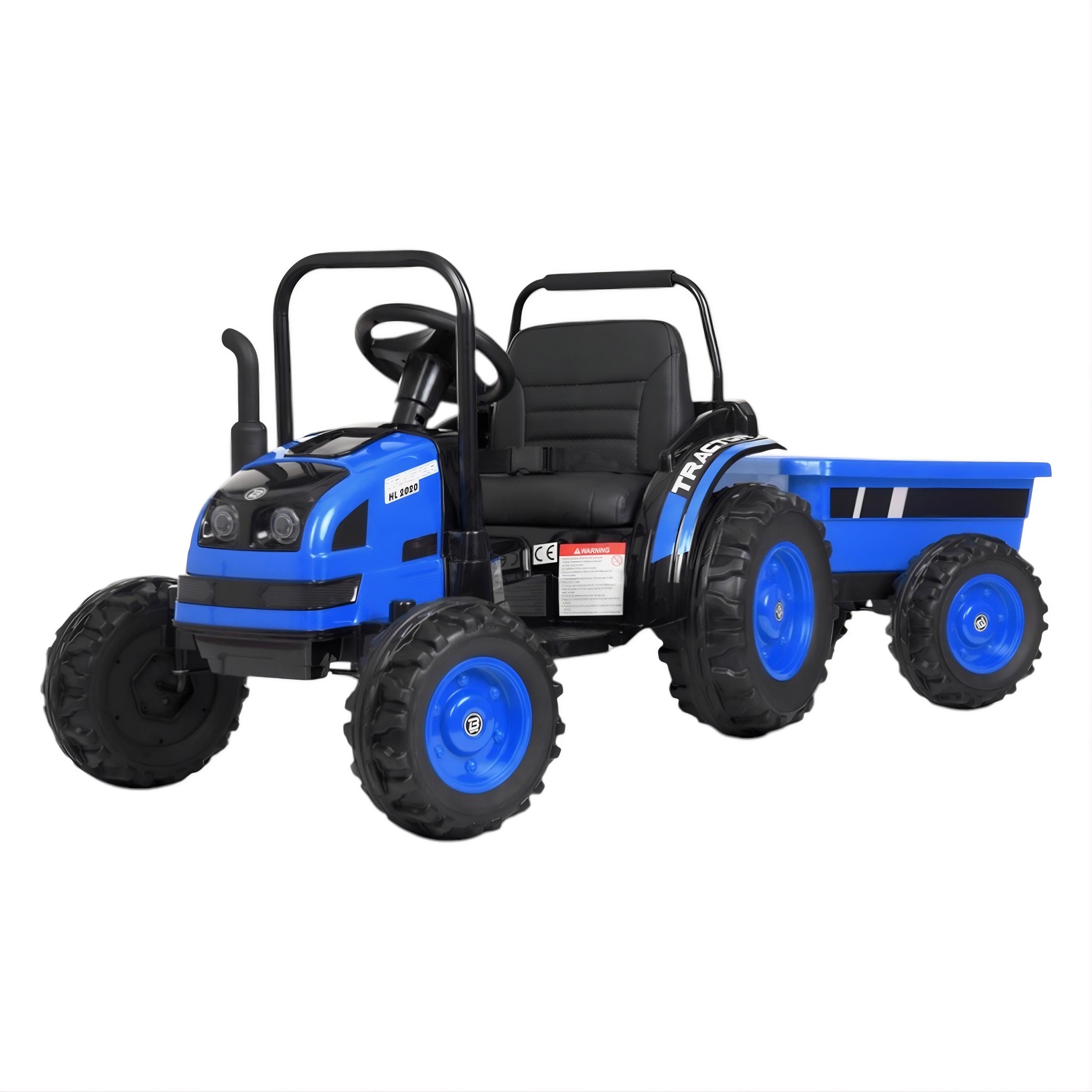 Детский трактор электрический M 4419EBLR с прицепом/12V/2 мотора/Bluetooth/USB/FM/3–5 км/ч Синий (32619029)