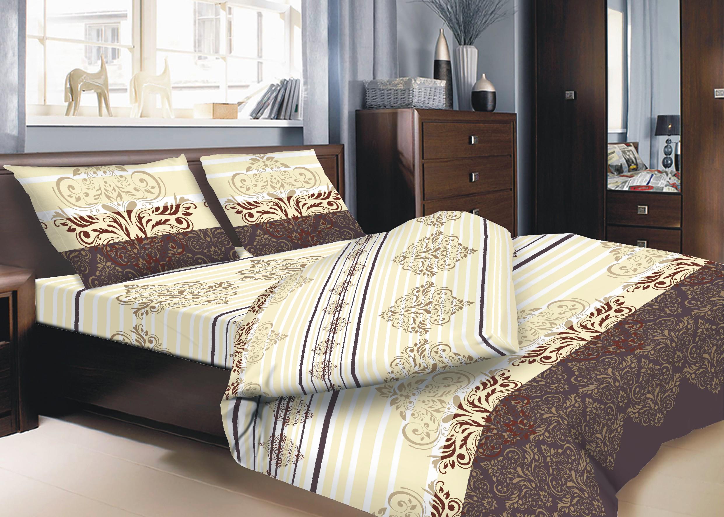 Постельное белье Zastelli 25301 USA евро 200х220 см Gold