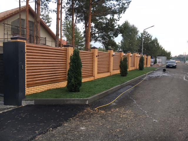 Сайдинг металлический блок-хаус 2-х сторонний 260х1000 мм 3-Д Темное дерево - фото 5