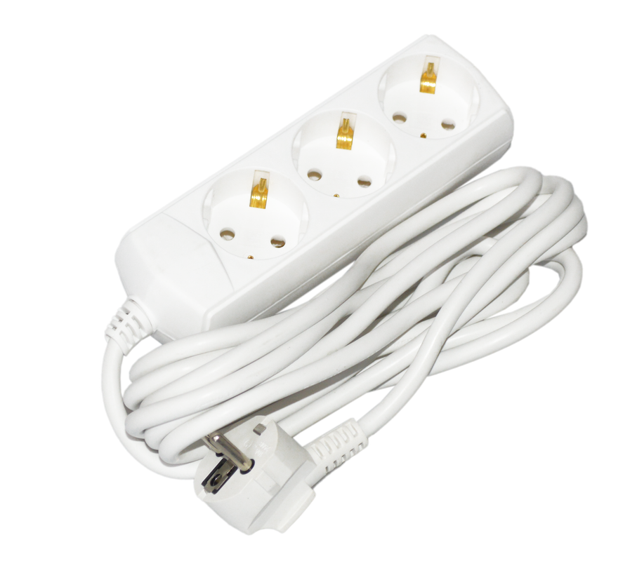 Подовжувач UEC ECO 3 м 3 гнізда 2Р+PЕ IP20 (WYP10-10-03-03-GGU) - фото 1 Подовжувач UEC ECO 3 м 3 гнізда 2Р+PЕ IP20 (WYP10-10-03-03-GGU) - фото 1