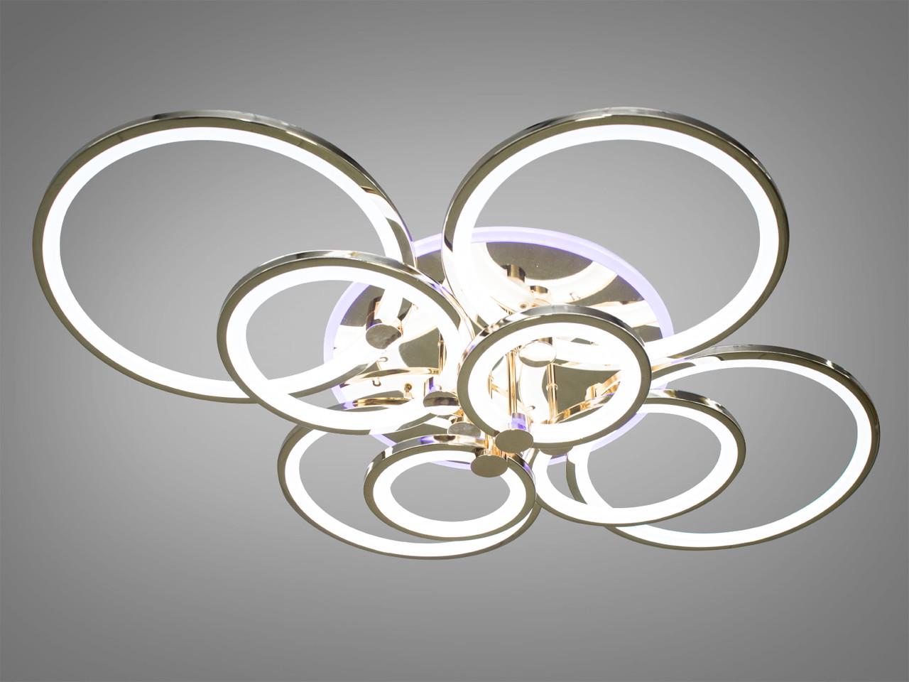 Люстра Led с пультом 8022-8G-LS 175W на 25 м2 Золотой (1938921666) - фото 3 Люстра Led с пультом 8022-8G-LS 175W на 25 м2 Золотой (1938921666) - фото 3