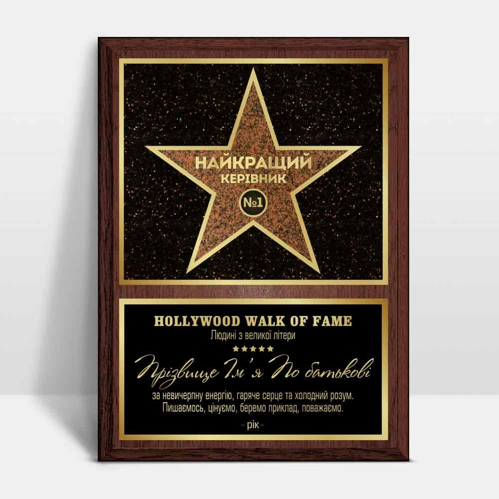 Диплом звезды Аллеи Славы Лучшему руководителю (164)