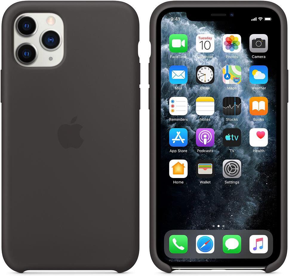 Чохол протиударний силіконовий Silicone Case MX002ZM/A для Apple Iphone 11 Pro Max (6.5") Black - фото 1